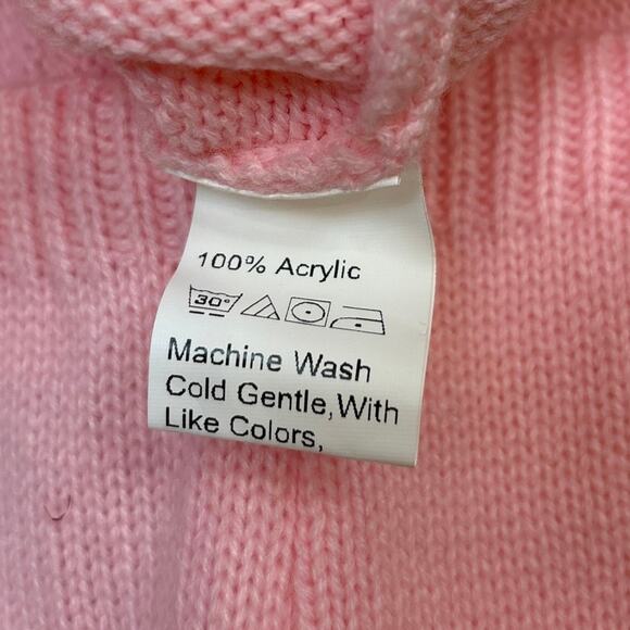 Shein Women Pink Strawberry Print Knit Crew Neck Crop Sleeveless Vest Sweater  S - Picture 6 of 7